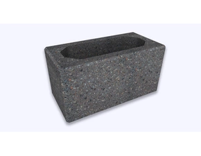 Tvárnice plotová hladká CS Blok 20 černá 200×400×200 mm