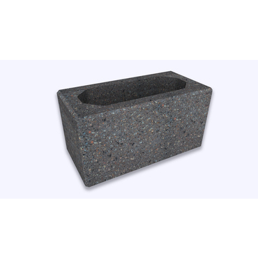 Tvárnice plotová hladká CS Blok 20 černá 200×400×200 mm