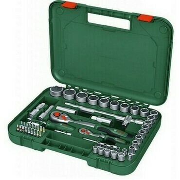 Sada hlavic s ráčnami Bosch 1/2" + 1/4" 57 ks