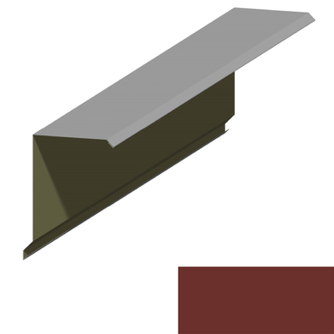 Lemování okraje RS360Q PU 50 MAX s okapnicí MR539 cihlově hnědá