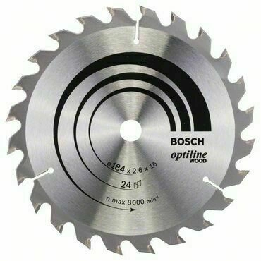 Kotouč pilový Bosch Optiline Wood 184×16×2,6 mm 24 z.
