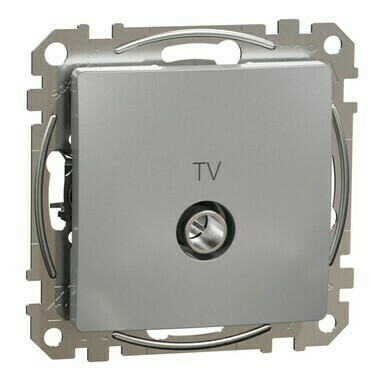 Zásuvka anténní průběžná Schneider Sedna Design TV aluminium