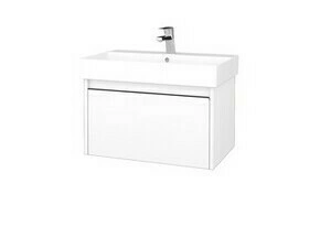 Skříňka umyvadlová Dřevojas BONO SZZ 70 bílá lesk/bílá lesk vč. umyvadla Glance