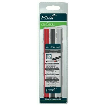 Tuhy náhradní hranaté Pica BIG Dry černé/červené/bílé 12 ks