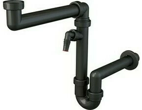 Sifon dřezový trubkový Alca A872P-ECO DN 40 prostorově úsporný s převlečnou maticí 6/4"