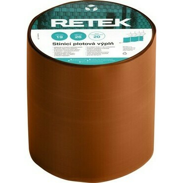Plotová výplň stínicí RETEK PREMIUM cihlová RAL 8023 (26 m/bal.)