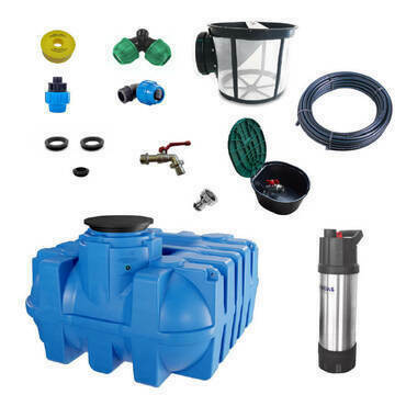 Sestava nádrže na dešťovou vodu Aquanix Iris 6000 l Standard pro zálivku zahrady