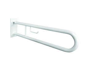 Úchyt sklopný ve tvaru U Bemeta Help s držákem TP 813 mm s krytkou bílá