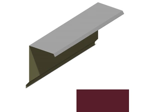 Ukončení pultové střechy RS360A-75 SP 25 s okapnicí RAL 3005 vínová