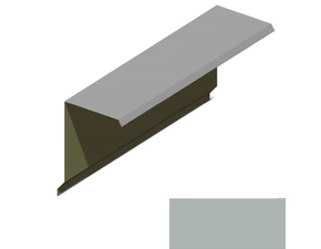 Ukončení pultové střechy RS360A-75 SP 25 s okapnicí RAL 9007 tmavě stříbrná