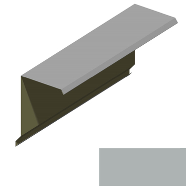 Ukončení pultové střechy RS360A-75 SP 25 s okapnicí RAL 9007 tmavě stříbrná