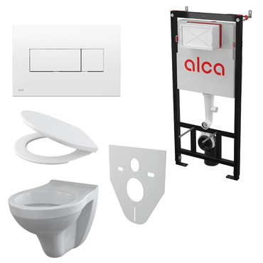 Set 5v1 pro závěsné WC Alca Sádromodul AM101/1120 WC Aura