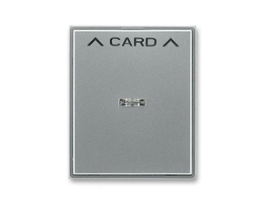 Kryt spínač kartový s průzorem ABB Time ocelová