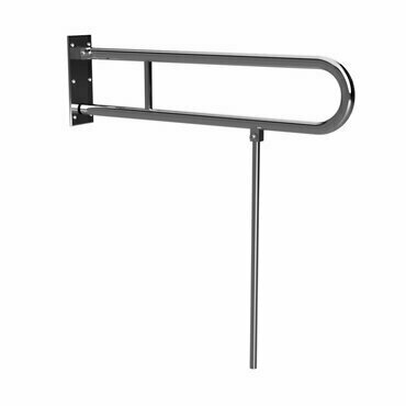 Úchyt sklopný ve tvaru U Bemeta Help s opěrnou nohou 813 mm bez krytky nerez lesklý
