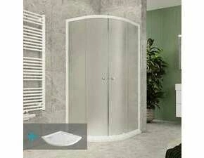 Kout sprchový s vaničkou Mereo Kora Lite 900×900 mm bílý/Grape R550