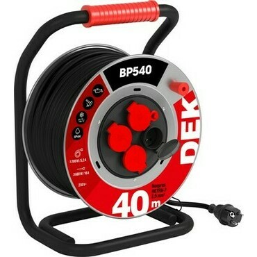Kabel prodlužovací neoprenový na bubnu DEK BP540 40 m 2,5 mm2 IP 44