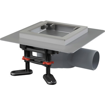 Vpust podlahová Alca APV120 130×130 mm DN 50 boční SMART, bez mřížky