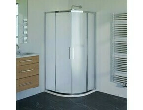 Kout sprchový WECCO SHINY 800×800 mm lesklý hliník/matné sklo R550