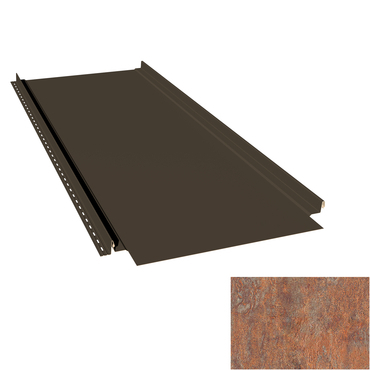 Krytina plechová LINEDEK 485 Flat Imitace MIC04 corten světlý Cut
