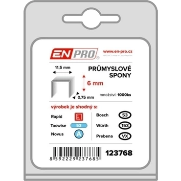 Spony ENPRO 53 11,5×14×0,75 mm 1 000 ks