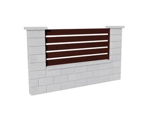 Výplň plotová DEKMETAL TAVOLA 7DTAA dark wood