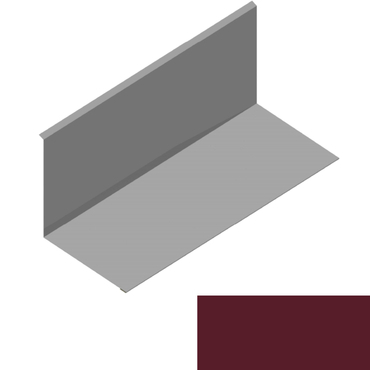 Lemování ke zdi rovnoběžné s okapem RS312S-120 SP 25 RAL 3005 vínová