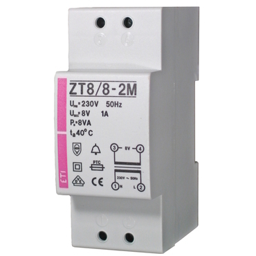 Transformátor zvonkový ETI ZT8/8-2M