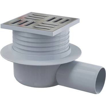 Vpust podlahová Alca APV26 105×105 mm DN 50 boční