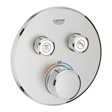 Díl nadomítkový Grohe Grohtherm SmartControl s 2 ventily SuperSteel 29119DC0