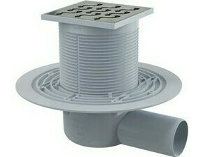 Vpust podlahová Alca APV102 105×105 mm DN 50 boční