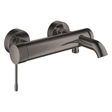 Baterie vanová nástěnná Grohe Essence 150 mm, Hard Graphite s přepínačem 25250A01