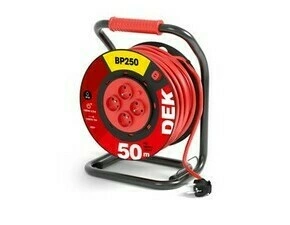 Kabel prodlužovací PVC na bubnu s pevným středem DEK BP250 50 m 1,5 mm2 IP 20