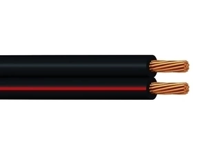 Kabel flexibilní V03VH-H (CYH) 2× 0,5 metráž černá, červená