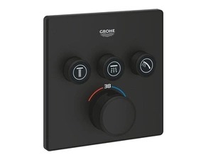 Baterie podomítková termostatická Grohe Grohtherm SmartControl 3-cestná phantom black 102167KF00
