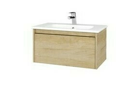 Skříňka umyvadlová Dřevojas BONO SZZ 80 Nebraska/Nebraska vč. umyvadla Euphoria