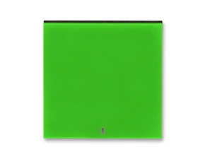 Kryt spínač jednoduchý s průzorem ABB Levit zelená, kouřová černá