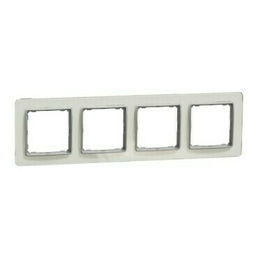 Rámeček Schneider Electric Sedna Design čtyřnásobný bílé sklo