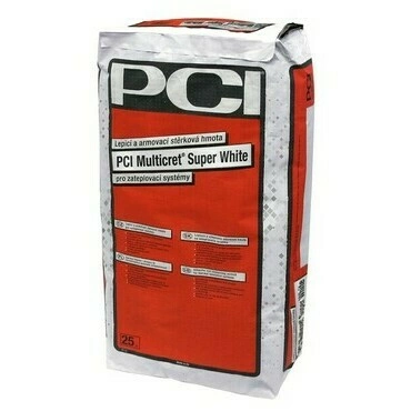 Hmota lepicí a stěrková PCI Multicret Super White 25 kg