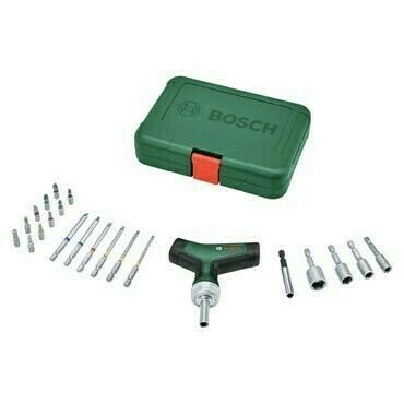 Šroubovák ráčnový bitový Bosch s T-rukojetí + 22 bitů