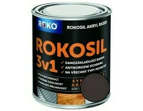 Barva samozákladující Rokosil akryl 3v1 RK 300 2880 hnědá tmavá, 0,6 l