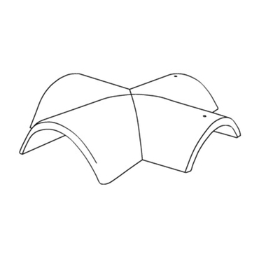 Hřebenáč rozdělovací X Bramac Protector se dvěma příchytkami památkově červená