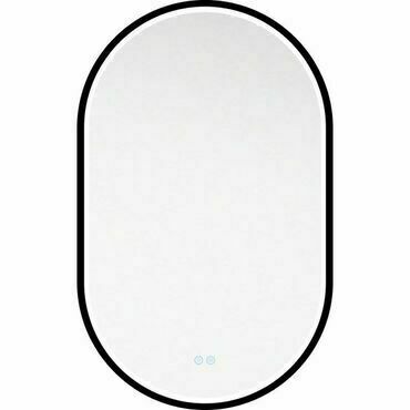 Zrcadlo s LED osvětlením ESB EMILIAZ5080PLEDB 50×80 cm se senzorem černý