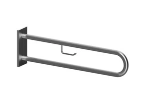 Madlo podpěrné ve tvaru U Bemeta Help s držákem TP 750 mm s krytkou nerez matný