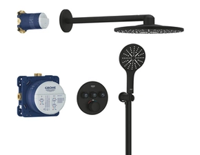 Systém sprchový termostatický Grohe Grohtherm SmartControl s hlavovou sprchou Rainshower SmartActive 310 phantom black 34863KF0