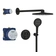 Systém sprchový termostatický Grohe Grohtherm SmartControl s hlavovou sprchou Rainshower SmartActive 310 phantom black 34863KF0