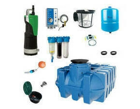 Sestava nádrže na dešťovou vodu Aquanix iris-6000-raintronic pro dům