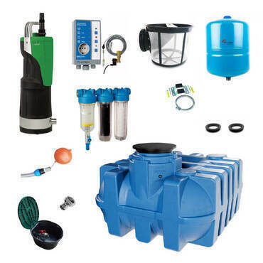 Sestava nádrže na dešťovou vodu Aquanix iris-6000-raintronic pro dům