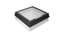 Světlík plochý fixní DEKLIGHT ACG/RAL 7016 FIX sklo manžeta 15 cm 60×60 cm