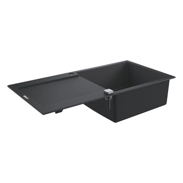 Dřez kompozitní s odkapem Grohe K500 1 000×500 mm granitová černá 31645AP0
