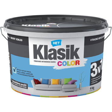 Malba interiérová HET Klasik Color modrý azurový 4 kg